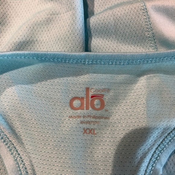 ALO Yoga Teal Razorback Workout Tank - Picture 6 of 7